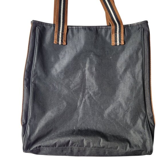 ARIAT Bag Black Brown Striped Handles Canvas Equestrian Carry-All Tote - Picture 5 of 7